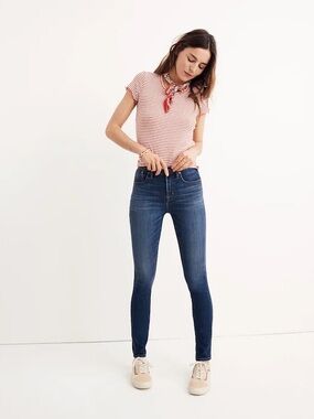 Madewell 10" High-Rise Skinny Jeans in Danny Wash: TENCEL™ Denim Edition